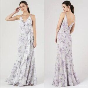 Jenny Yoo Ensley Meadow Cloud Painted Petals Floral Maxi Dress 4